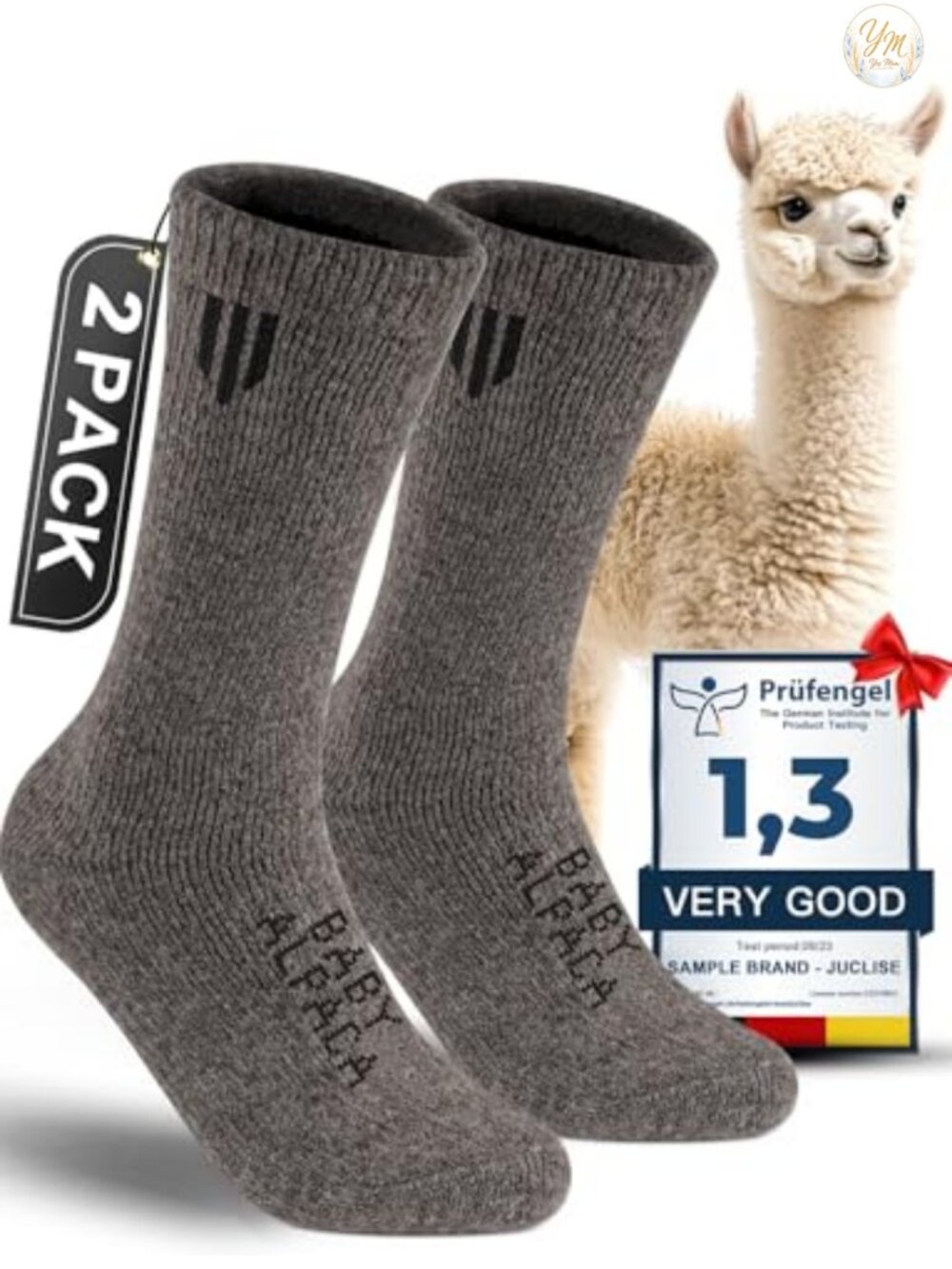 Alpaca Wool Crew Socks Thermal Winter Hiking Hunting Moisture Wicking Cushioned